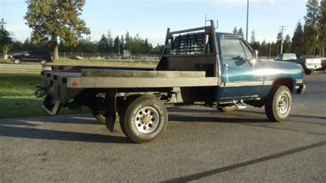 1993 Dodge Diesel 4x4 standard cab flatbed for sale: photos, technical specifications, description