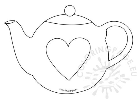 Mother’s Day Teapot Card Template – Coloring Page