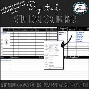 Digital Coaching Binder By Inspire The Classroom By Katrina Maccalous