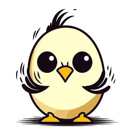 Premium Vector Cute Baby Chick Isolated On A White Background Vector