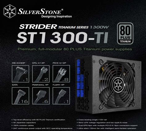 Buy SilverStone Strider Titanium 1300W Power Supply SST ST1300 TI