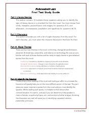 Fahrenheit451FinalTestStudyGuide Pdf Fahrenheit 451 Final Test Study