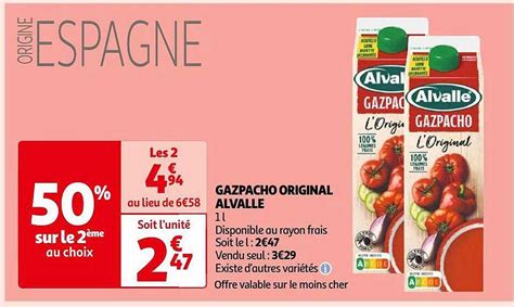 Promo Gazpacho Original Alvalle Chez Auchan Icatalogue Fr