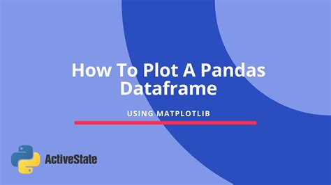 How To Plot A Pandas Dataframe Using Matplotlib Youtube