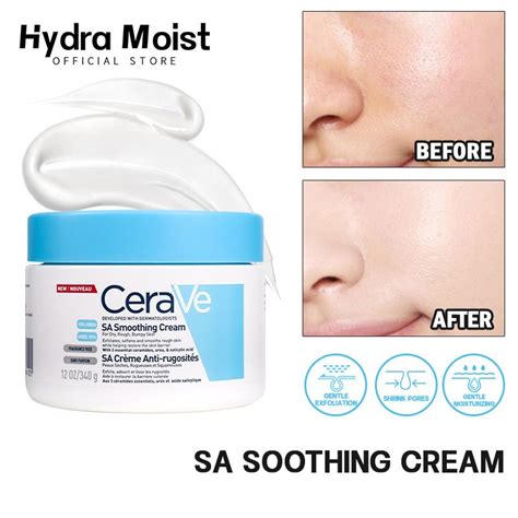 Cerave Sa Smoothing Cream Exfoliate Moisturizing Non Sticky Salicylic Acid Repair Body Lotion