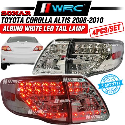 Sonar Toyota Corolla Altis 2008 2010 Albino White Led Tail Lamp Lazada