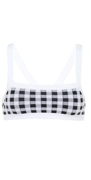 Tropic Of C La Plage Gingham Bikini Top