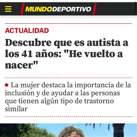 Medios de comunicación MUJER Y AUTISTA SARA CODINA