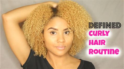 Defined Curly Hair Routine Wash N Go Curlsfothegirls Youtube