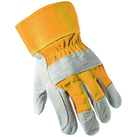 Firm Grip Winter Suede Leather Palm Large Yellow 100g Thinsulate Gloves