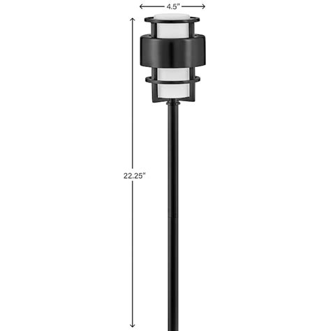 Hinkley Saturn 250 Lumen 2 5 Watt Satin Black Low Voltage Hardwired Led Outdoor Path Light 2700