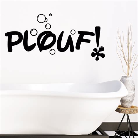 Sticker Design Plouf Stickers Salle De Bain Baignoire Ambiance Sticker