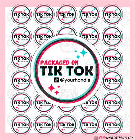 Packaged On Tik Tok Custom Stickers Cutz Vinyl And Craft Supplies