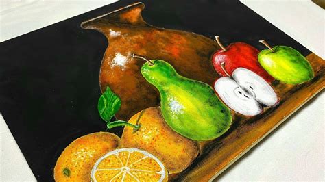 Cómo Pintar un BODEGÓN de FRUTAS con JARRÓN Paso a Paso Pintura