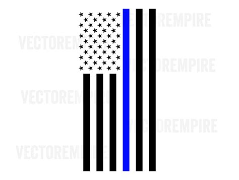 Thin Blue Line Flag Svg American Flag Svg Police Clip Art Policemen