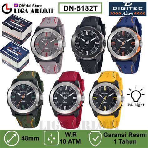 Promo Digitec DN 5182T Jam Tangan Pria Analog Lampu Neon 5182 DN5182T