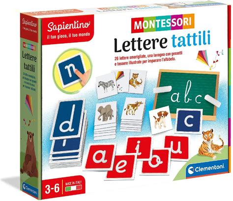 Clementoni Sapientino Lettere Tattili Gioco Montessori Educativo Per