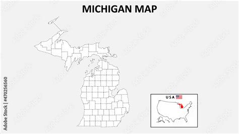 Michigan Map State And District Map Of Michigan Political Map Of