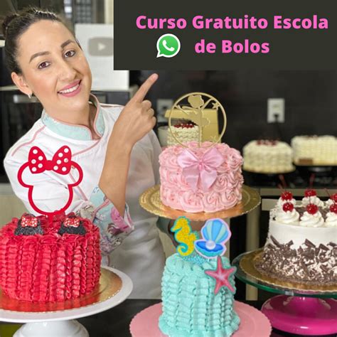 Curso Gratuito de Confeitaria decoração de bolo Curso de bolos