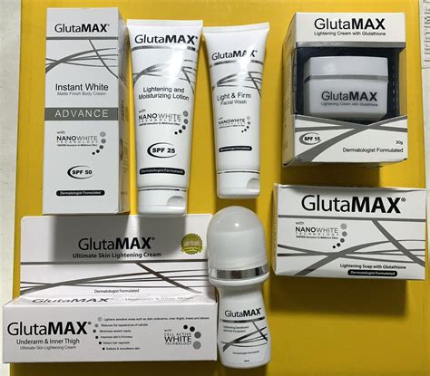 7 Pcs Glutamax Glutathione Whitening Lotion Cream Wash Deodorant Joodleshop