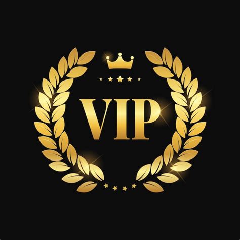 Premium Vector Gold Vip Icon Golden Vip Sign With Wreath Premium And