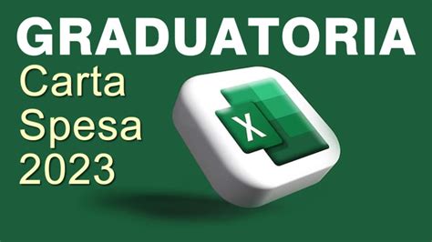 GRADUATORIA Carta Spesa 2023 Dove E Quando Controllare YouTube