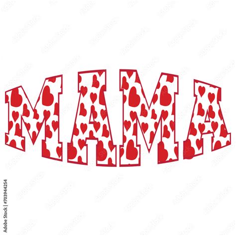 Mama Hearts Svg Png Mama Hearts Varsity Sport Font Svg Png Mom Svg