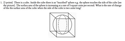 Solved 1 3 Points There Is A Cube Inside The Cube There
