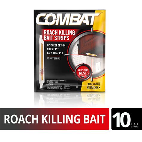 Combat Roach Control Indoor And Outdoor Killer Bait Strips For Large