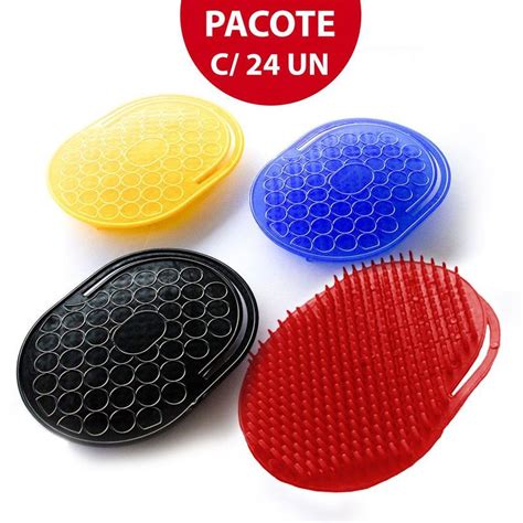 Escova Pente Oval Masculina Pente De Bolso Safira Pl Stico Pct Un