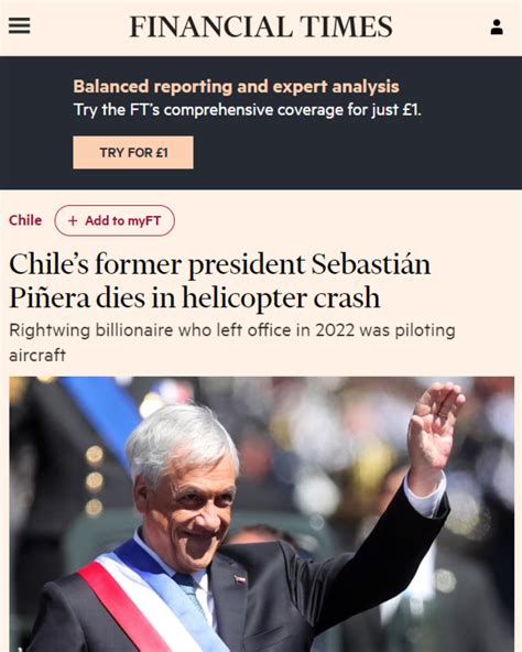 Muerte De Piñera Cobertura Principales Medios Extranjeros