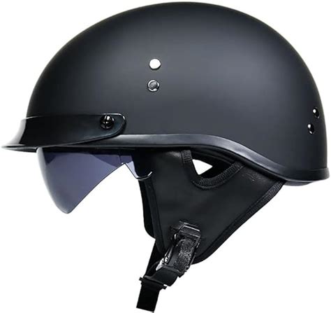 BDTOT Halbschalenhelm Mit Ece Jethelm Retro Mit Visier Motorrad Helm