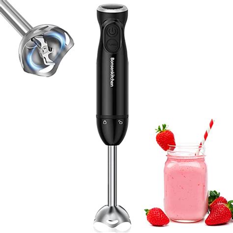 Bonsenkitchen 1000 W Dalgıç Blender Paslanmaz Çelik Dalgıç Blender