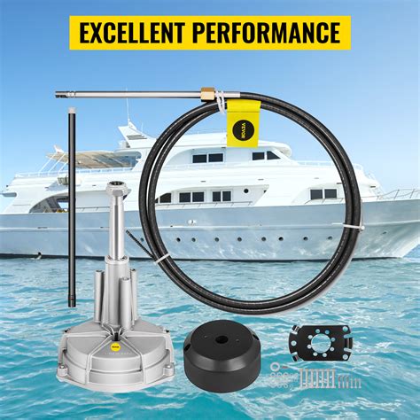 Vevor Outboard Steering Kit 15 Outboard Rotary Steering Kit 15 Feet