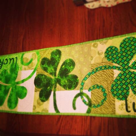 St Patricks Day Table Runner Irish Quilt Quilted Table Runners