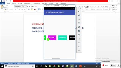 Android Horizontal Scrollview Tutortial With Example Youtube