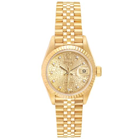 Rolex President Datejust Yellow Gold Diamond Ladies Watch 69178 Swisswatchexpo