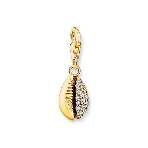 Thomas Sabo Skjell Charm Anheng I Forgylt S Lv Summer Sea