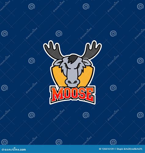 Creative Moose Logo Design Vector Art Logo Stock Illustration