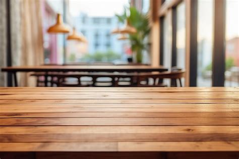 Premium Photo Wood Table Top On White Blurred Background From