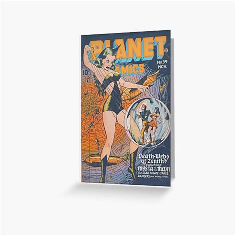 Planet Comics No39 Giantess Greeting Card For Sale By Murray Mint Redbubble