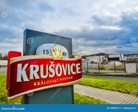 Krusovice, Cszech Republic - January 01, 2018: Krusovice Beer Sign ...