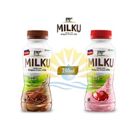 Jual Milku Susu Uht Coklat Premium Stoberi Original Ml Botol