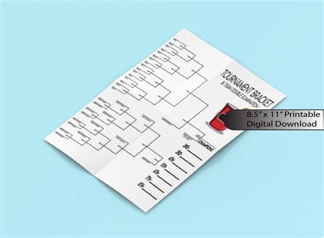 16 Team Double Elimination Beer Pong Tournament Bracket Instant
