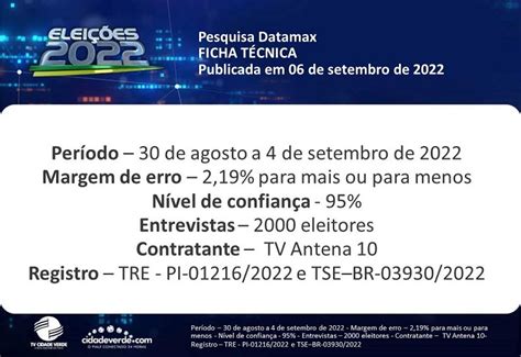 Datamax Divulga Nova Rodada De Pesquisa Para Governo E Senado Veja