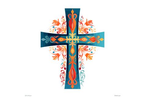 SVG Christian Cross Isolated Vector Illu Graphic by LofiAnimations ...