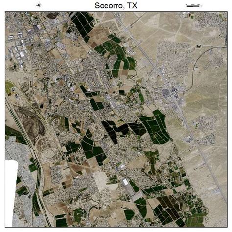 Aerial Photography Map Of Socorro TX Texas