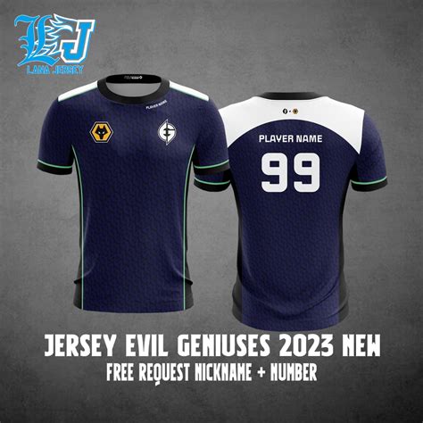 Jual Jersey Evil Geniuses Eg New Free Custom Nickname Number