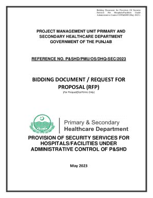 Fillable Online BIDDING DOCUMENT REQUEST FOR PROPOSAL RFP Fax Email