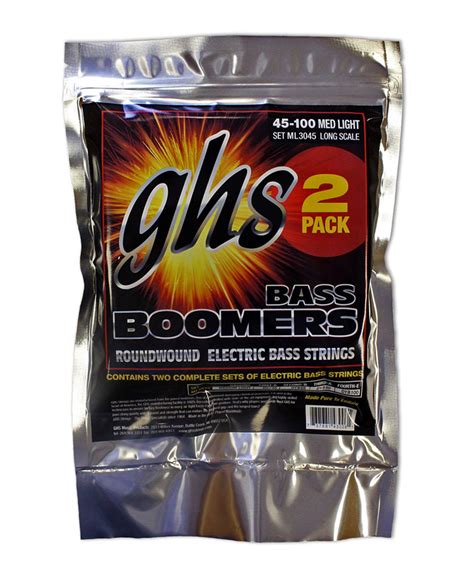 Ghs Bass Boomers Nickel Wound Bass String Set Long Scale 2 Pack 4 String 45 100 Ml30452 Pack